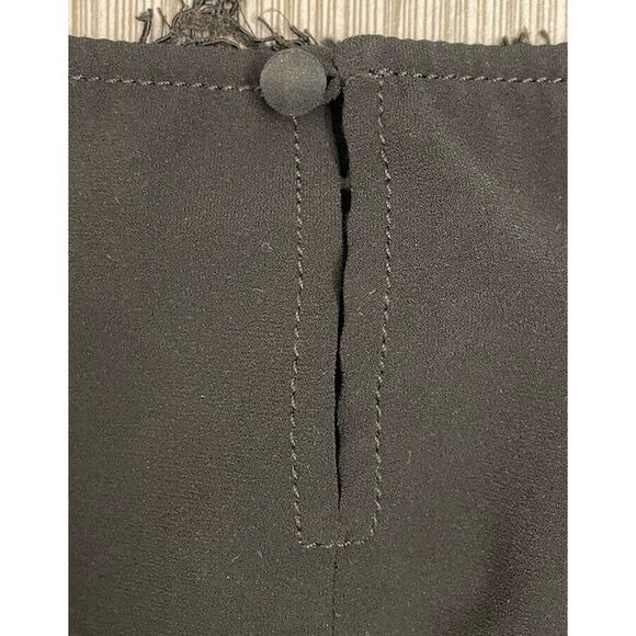 St. John Black Bateau Neckline With Lace Blouse Size P Luxury Old Money - Picture 6 of 8